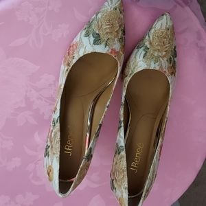 J Renee floral with sparkle size 9M shoes